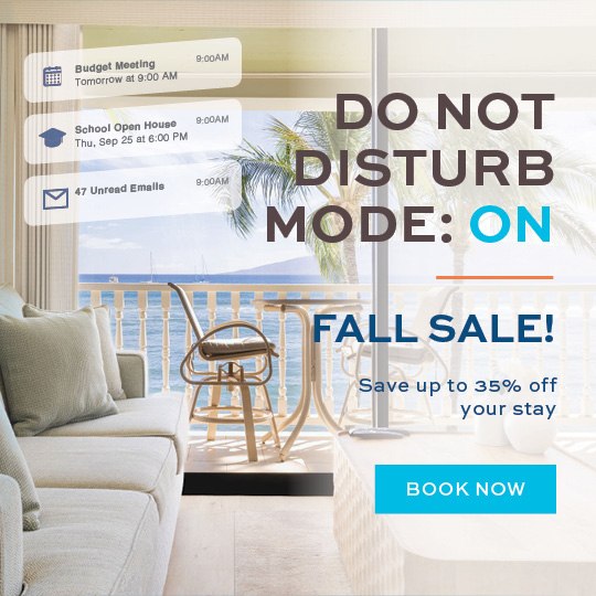 Do not disturb mode: on! Fall sale! Save up to 30% off your stay